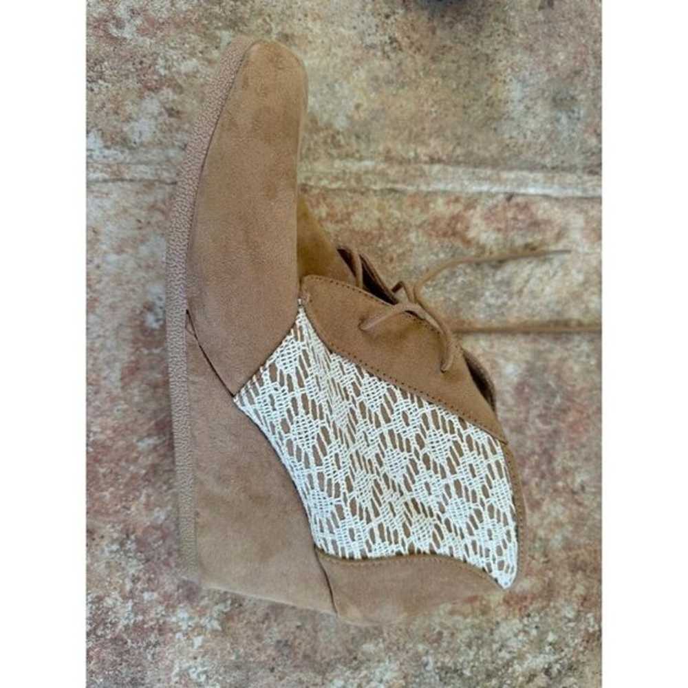 Maurices Wedge Ankle Boots Women's Size 11 Tan Fa… - image 2