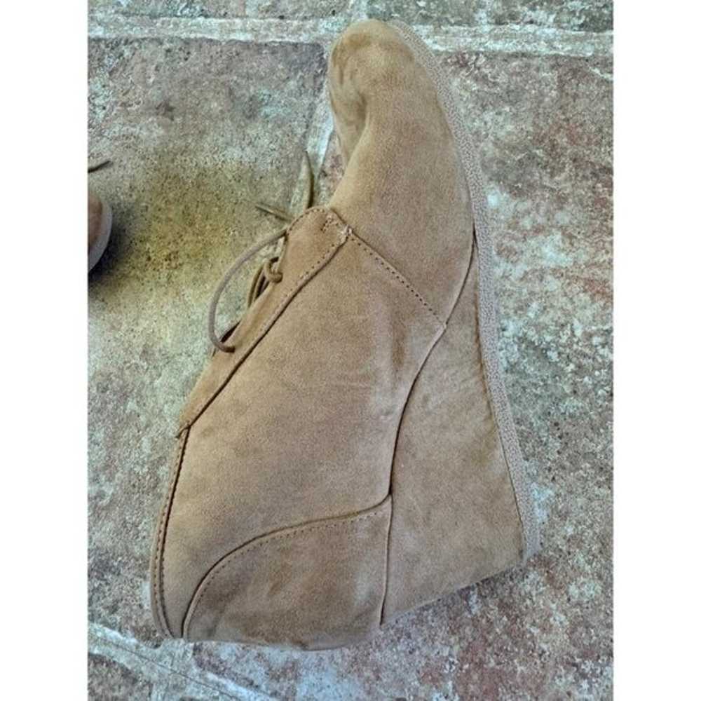 Maurices Wedge Ankle Boots Women's Size 11 Tan Fa… - image 3