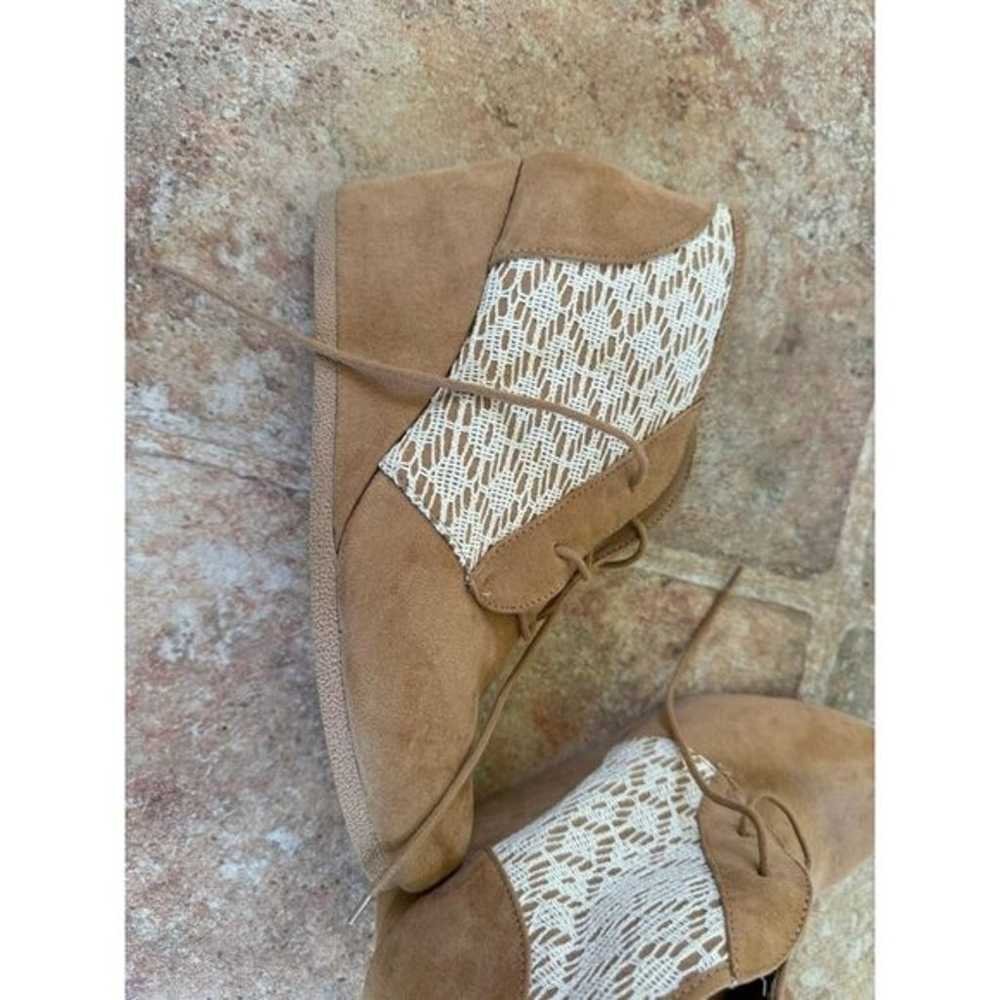 Maurices Wedge Ankle Boots Women's Size 11 Tan Fa… - image 7