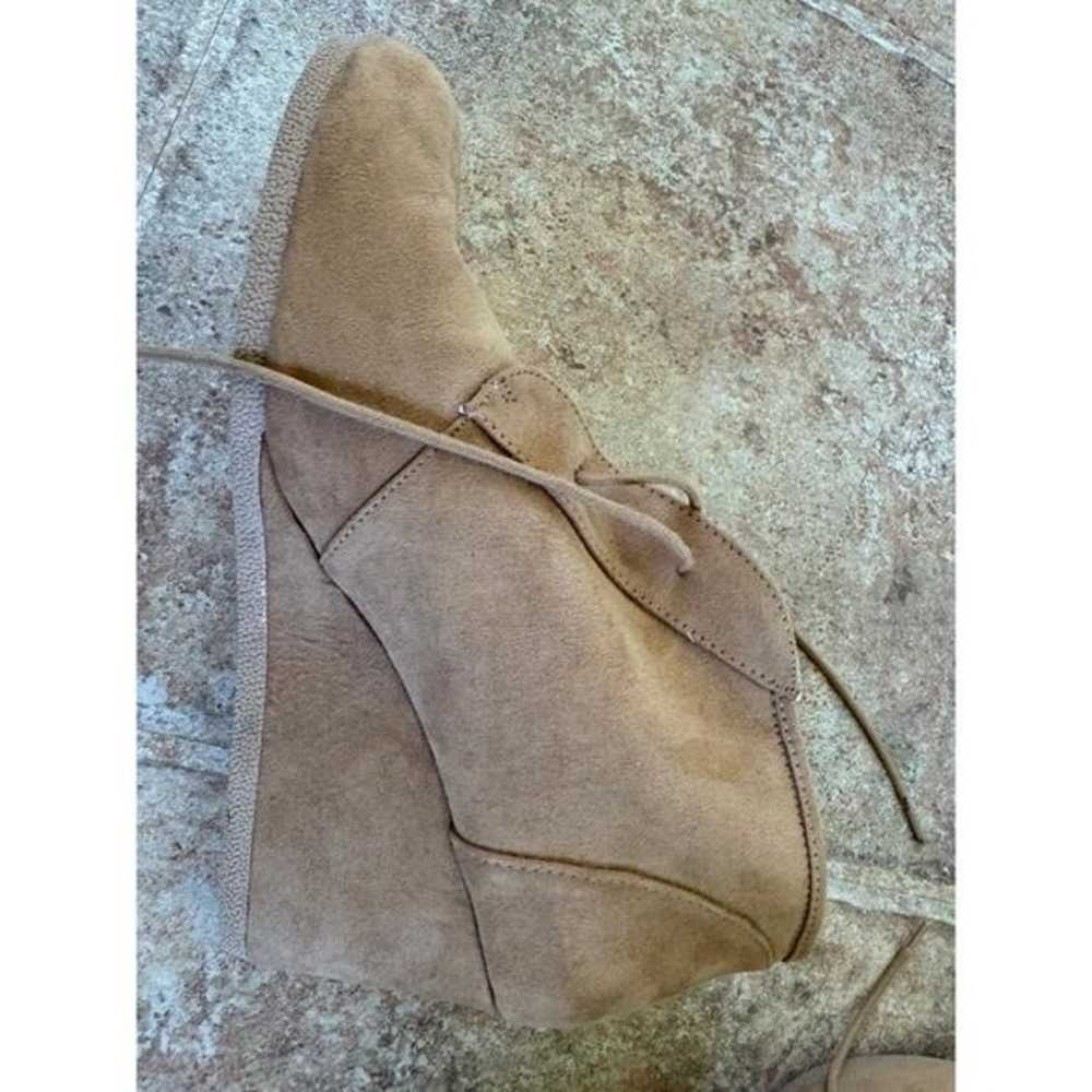 Maurices Wedge Ankle Boots Women's Size 11 Tan Fa… - image 9