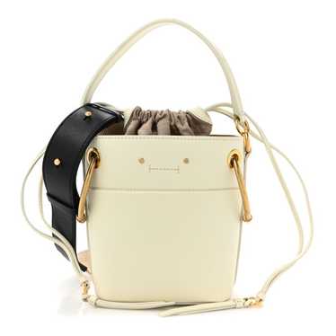 CHLOE Smooth Calfskin Mini Roy Bucket Bag Natural 