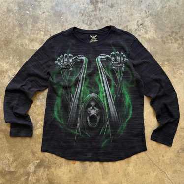 Vintage Y2K Faded Glory Skull Thermal