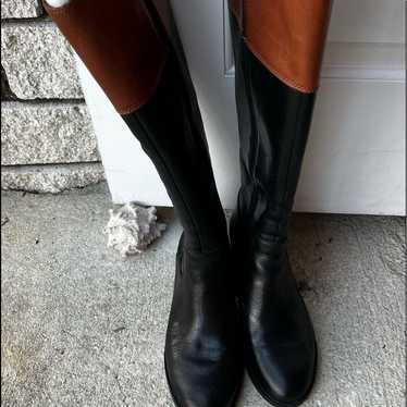 Black and Brown Riding Boots