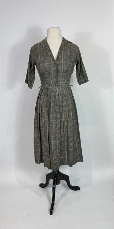 1950s - 1960s Paisley Print Cotton Day Dress