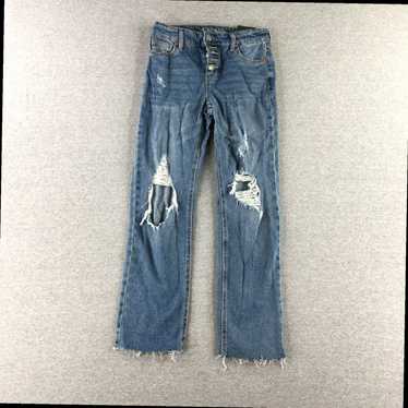 Vintage Ladies Blue High Rise Straight Ankle Denim