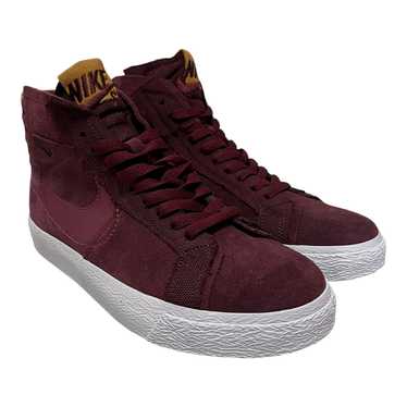 NIKE SB/Hi-Sneakers/US 9/BRD/SB MAROON ZOOM PATCHW