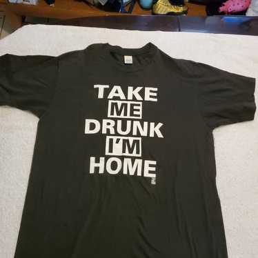 Vintage funny 90s drunk shirt XL - image 1