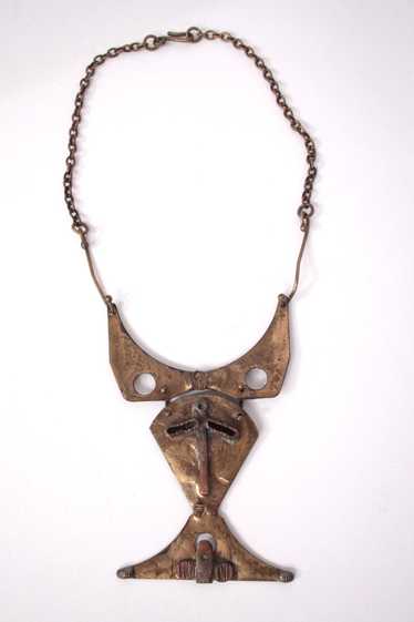 Handmade Brass Brutalist Necklace