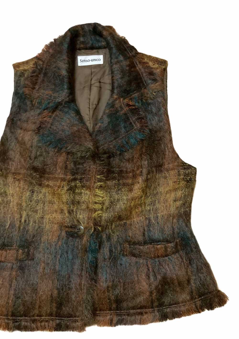 Japanese Brand Multicolour Furry Vest by Senso-Un… - image 4