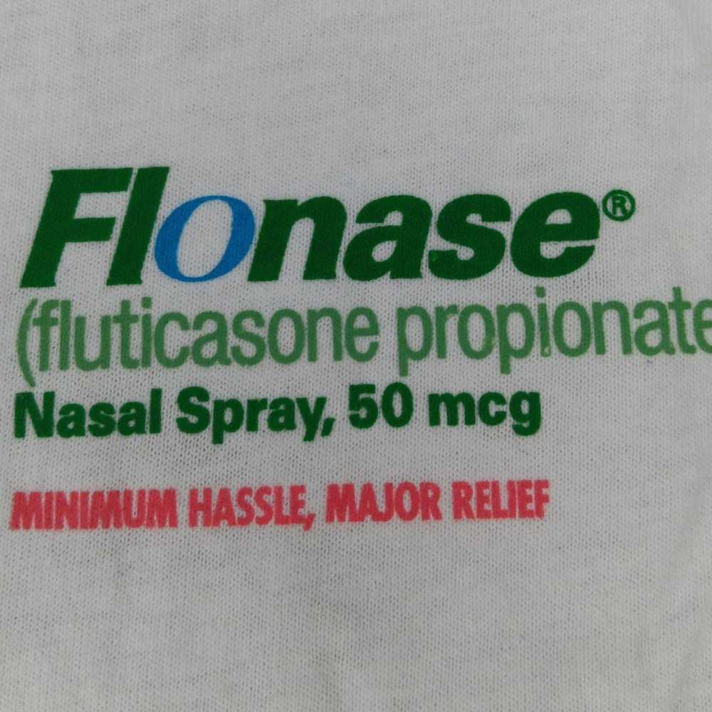 VTG 90s Flonase Adult XL T-shirt Promo Tee White … - image 6