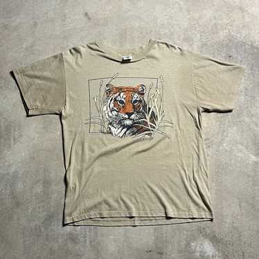 Vintage 1988 Single Stitch Tiger Nature Tee Shirt - image 1