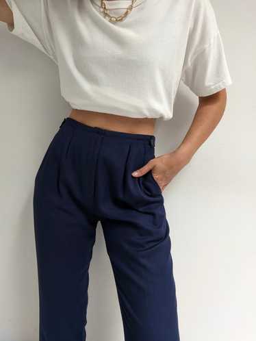 Vintage Midnight Pleated Trousers - image 1