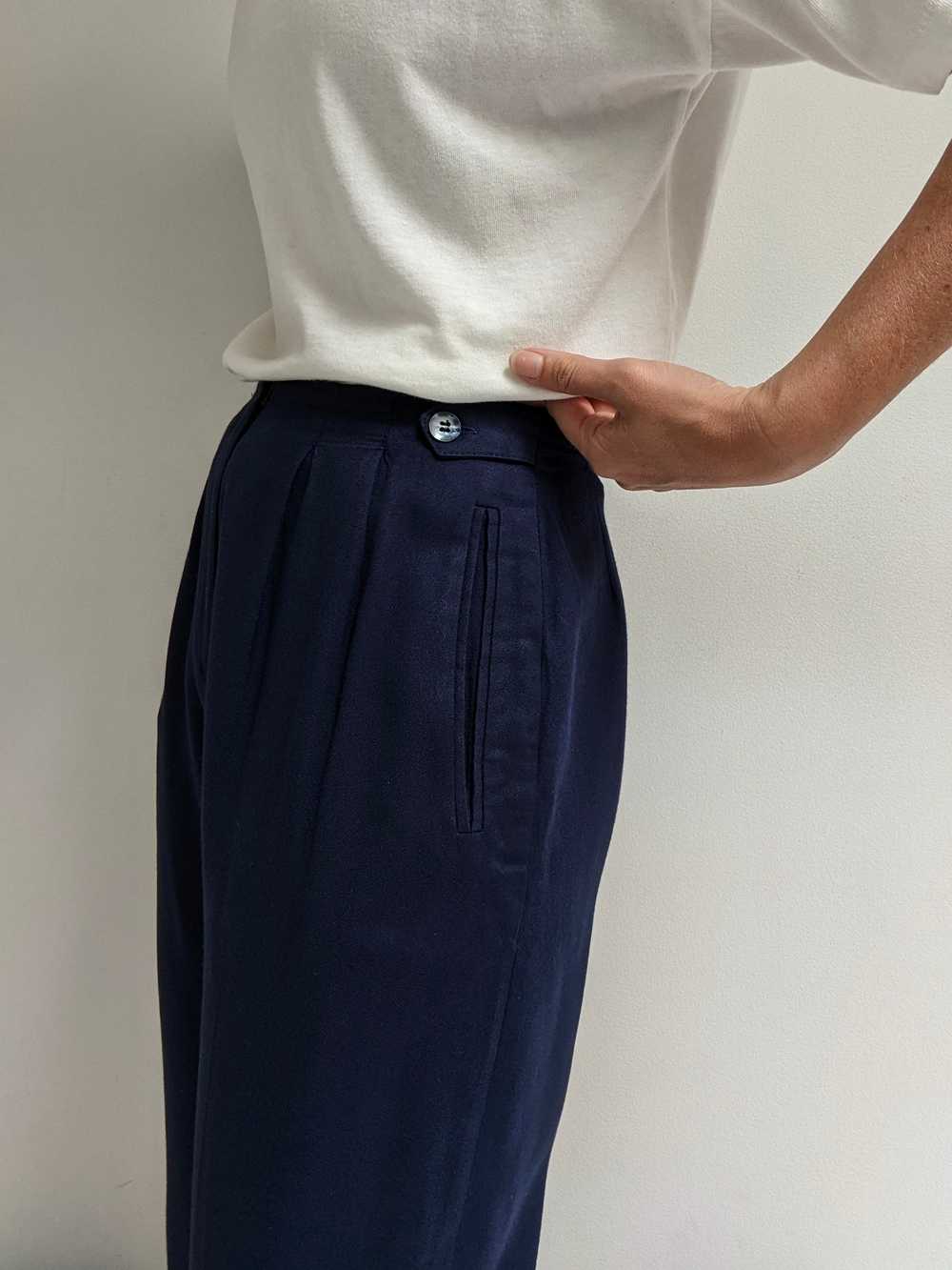 Vintage Midnight Pleated Trousers - image 4