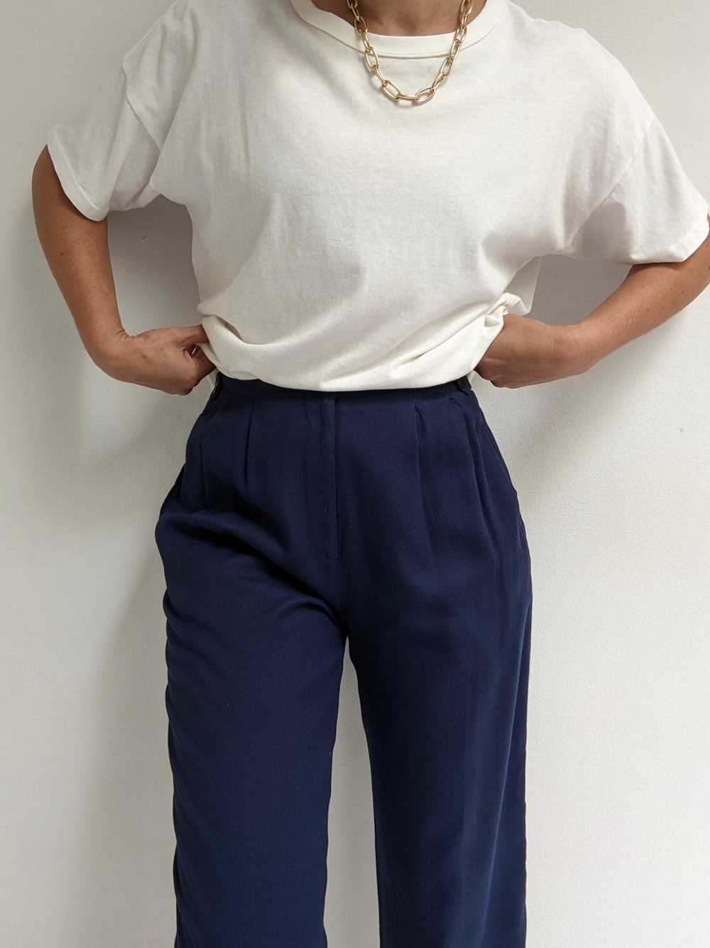 Vintage Midnight Pleated Trousers - image 5