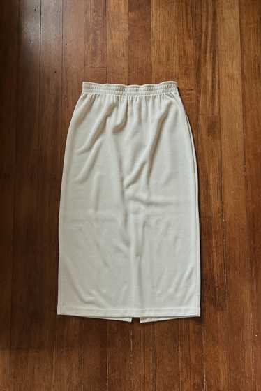 1990's CREAM KNIT MIDI SKIRT | SIZE M - image 1