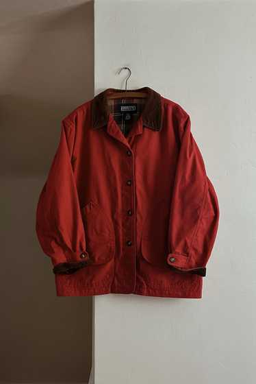 1990's LANDS END RED CANVAS BARN JACKET