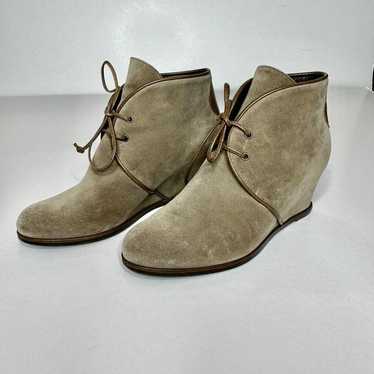 Stuart Weitzman Kalahari Tan Taupe Suede Wedge Bo… - image 1