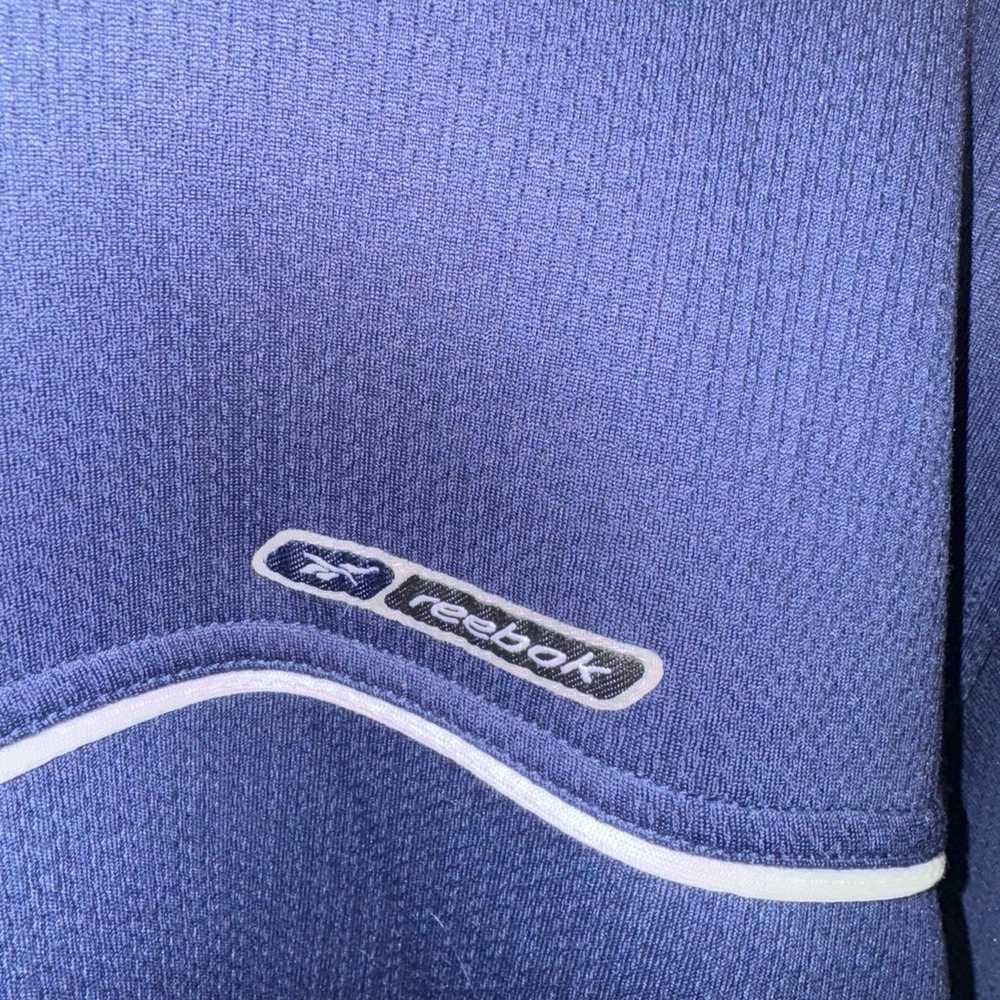 Vintage 90s Reebok Hydromove Mesh Jersey Blue/Whi… - image 3