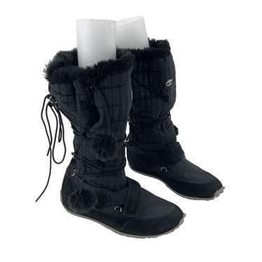 Timberland Black Suede Faux Fur Tall Snow Boots W… - image 1