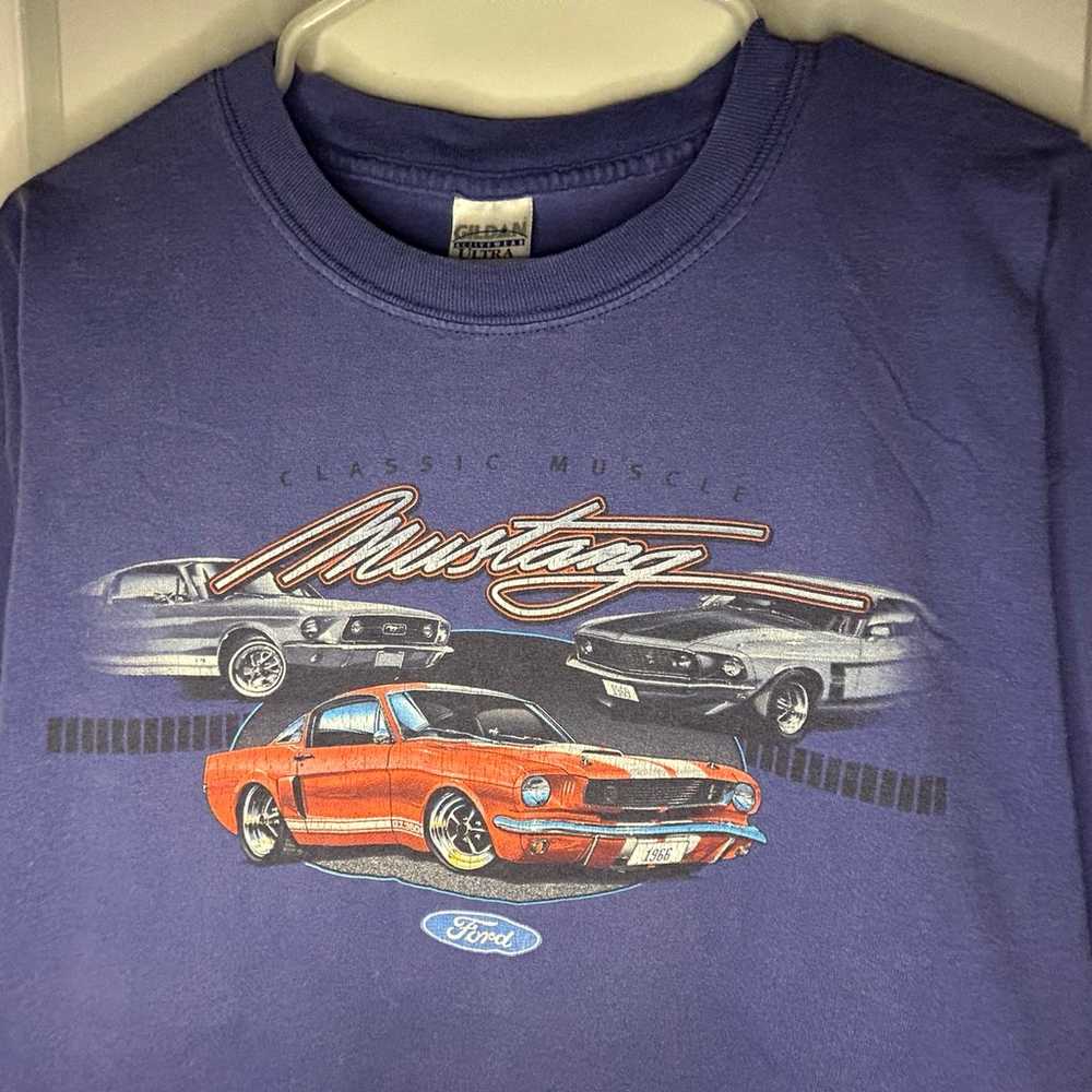 Vintage Y2k Ford Mustang Racing T-Shirt Mens XL N… - image 1