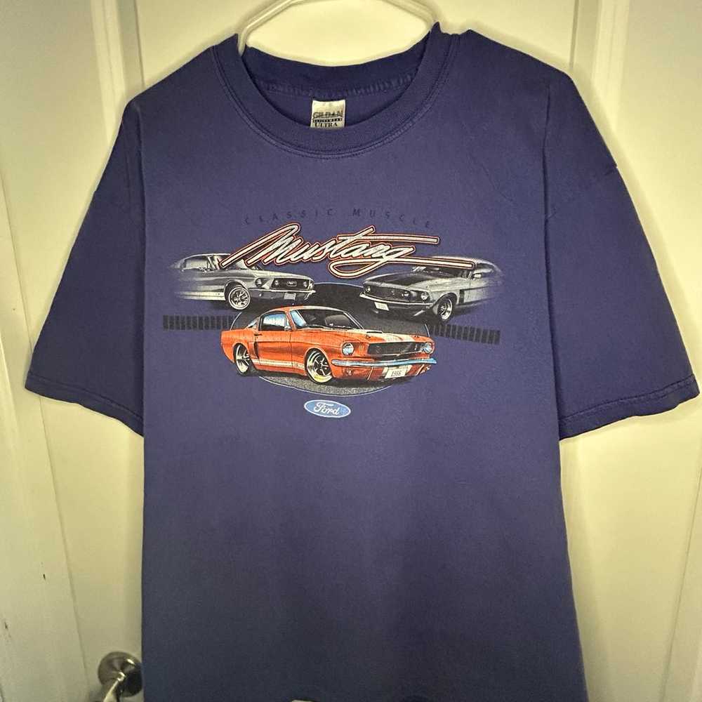 Vintage Y2k Ford Mustang Racing T-Shirt Mens XL N… - image 2