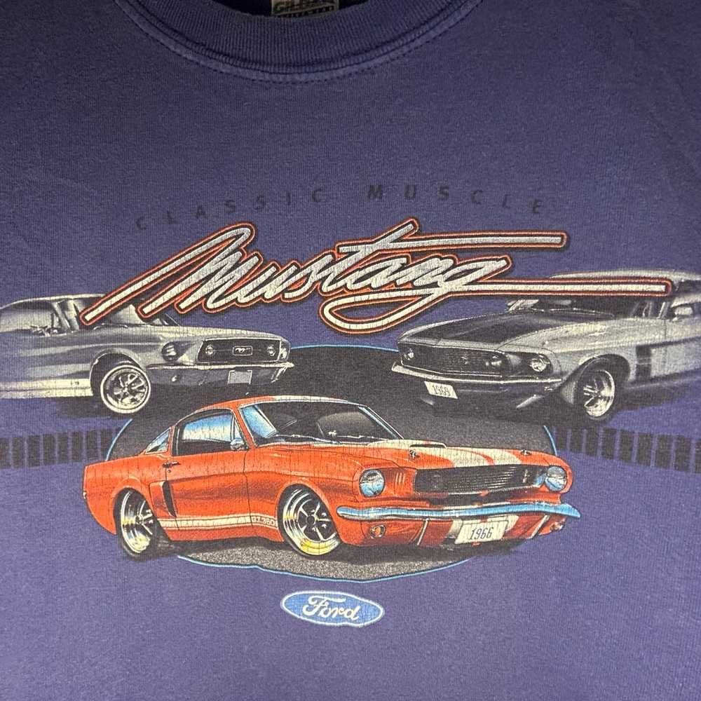 Vintage Y2k Ford Mustang Racing T-Shirt Mens XL N… - image 3