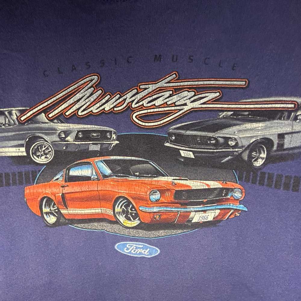 Vintage Y2k Ford Mustang Racing T-Shirt Mens XL N… - image 4