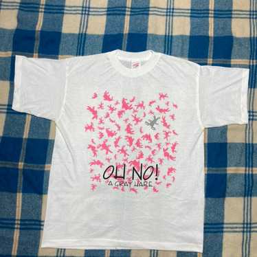 Vintage t shirt soft funny joke “oh no, a gray ha… - image 1