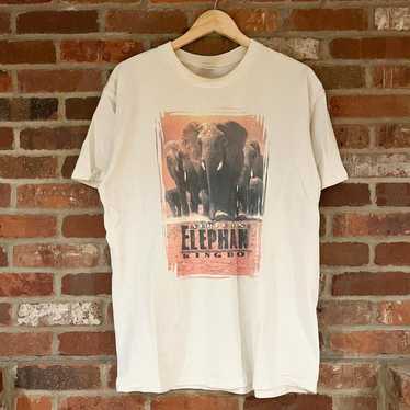 Vintage 1990s Elephant Kingdom Graphic Tee White M