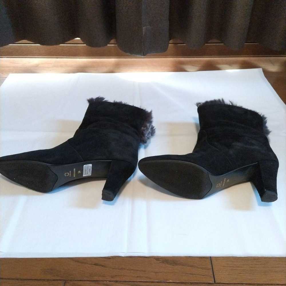 HIMIKO
Black Suede Short Boots with Fur High Heel… - image 5