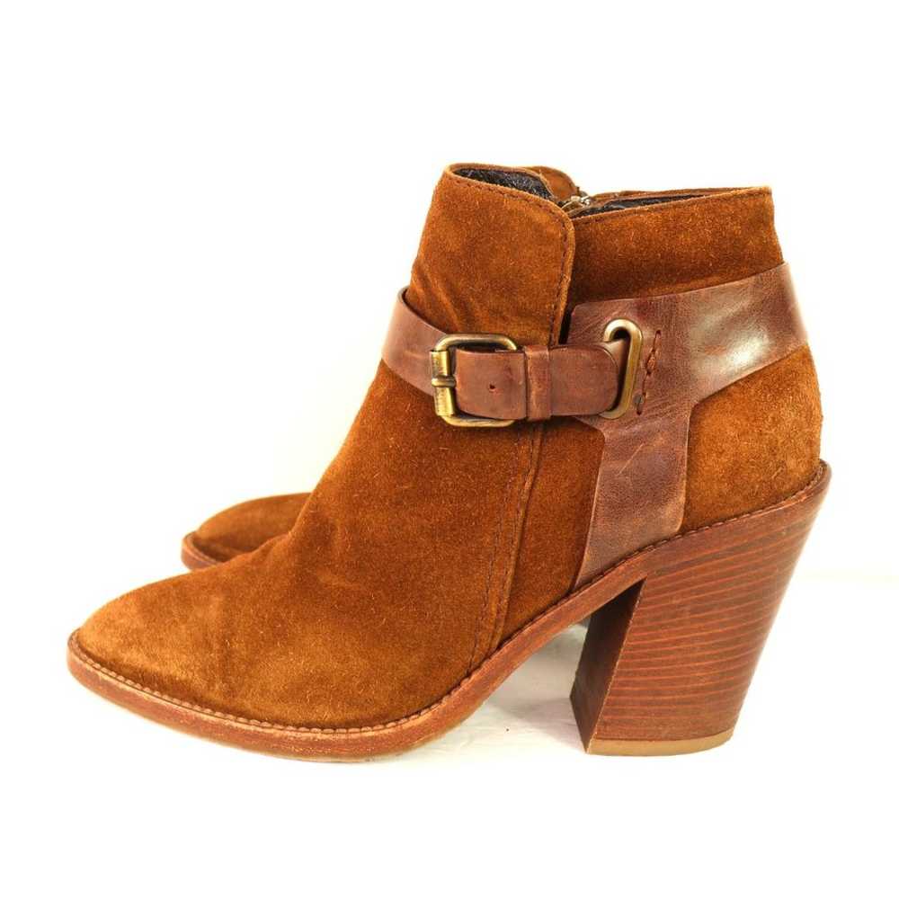 Aquatalia Leather Distressed Factory Look Booties… - image 2