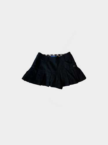 Burberry Blue Label 2000s Black Wool Pleated Mini 