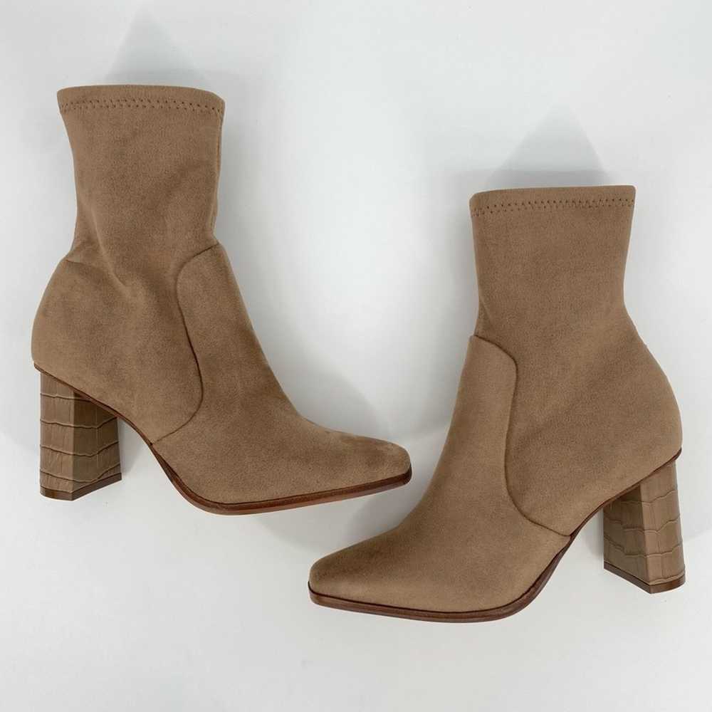 DOLCE VITA NWOB Petya Suede Ankle Sock Booties Ta… - image 5