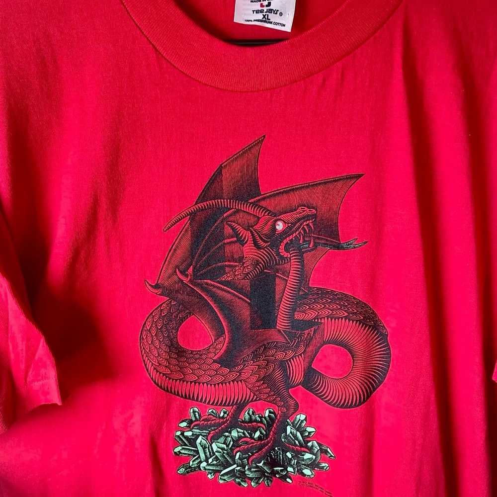 Vintage 1990 MC ESCHER Dragon shirt XL - image 5