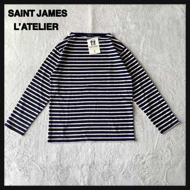 Unused SAINT JAMES Long Sleeve Basque Shirt Border