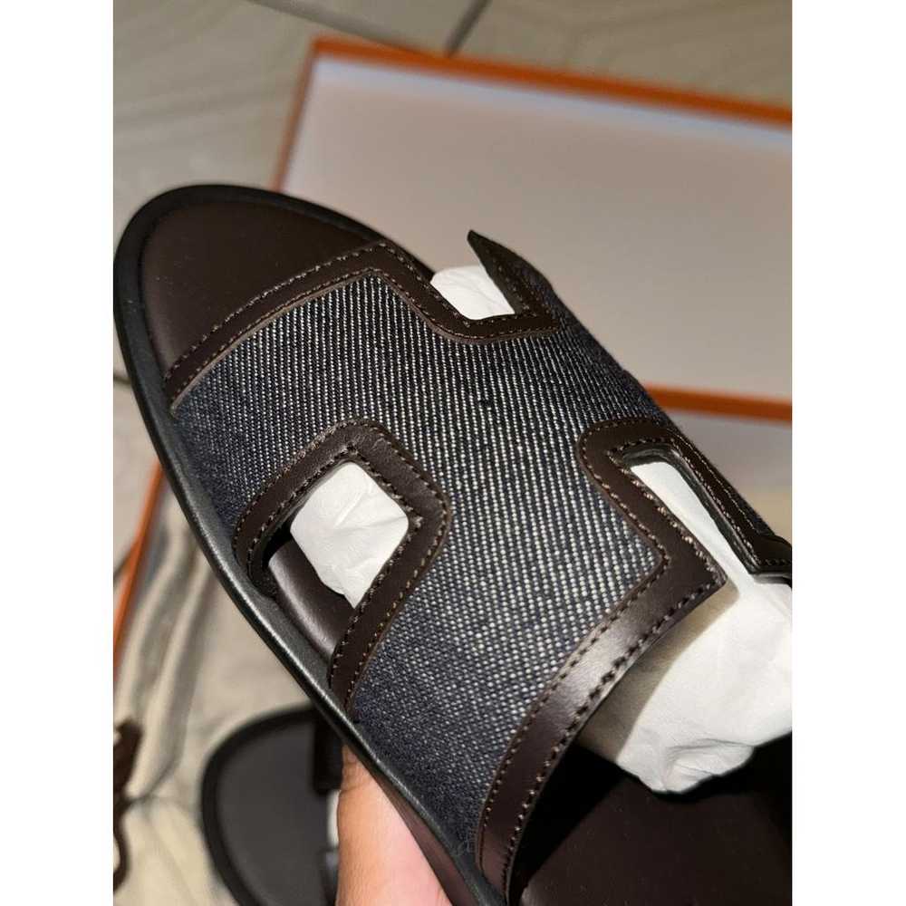 Hermès Izmir leather sandals - image 5