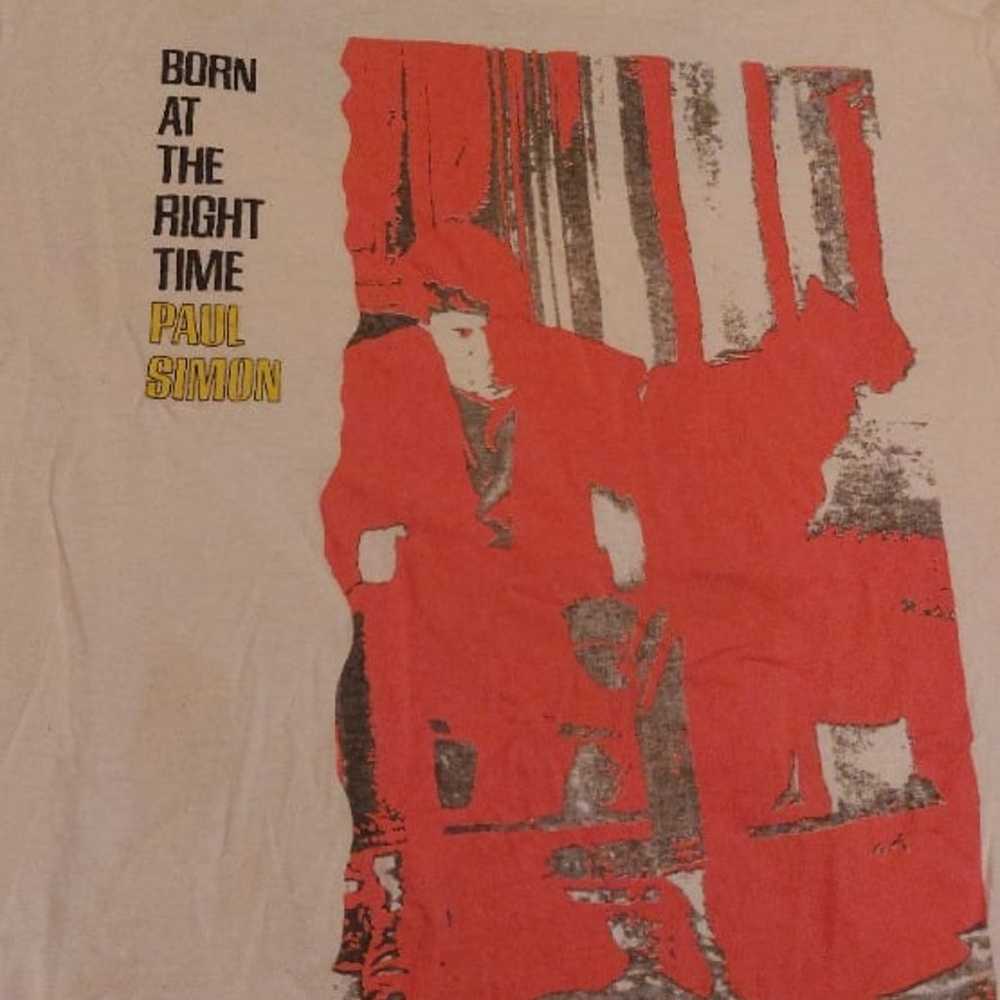 Paul Simon 1991 Tour Shirt -  Born at the Right T… - image 1