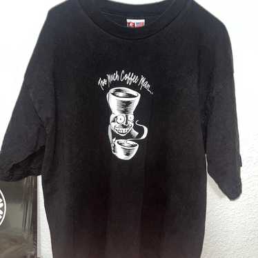 Vintage Too much coffee man shirt RARE!!!