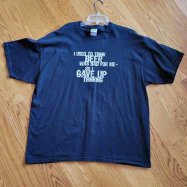 Comical beer drinking tee shirt - image 1