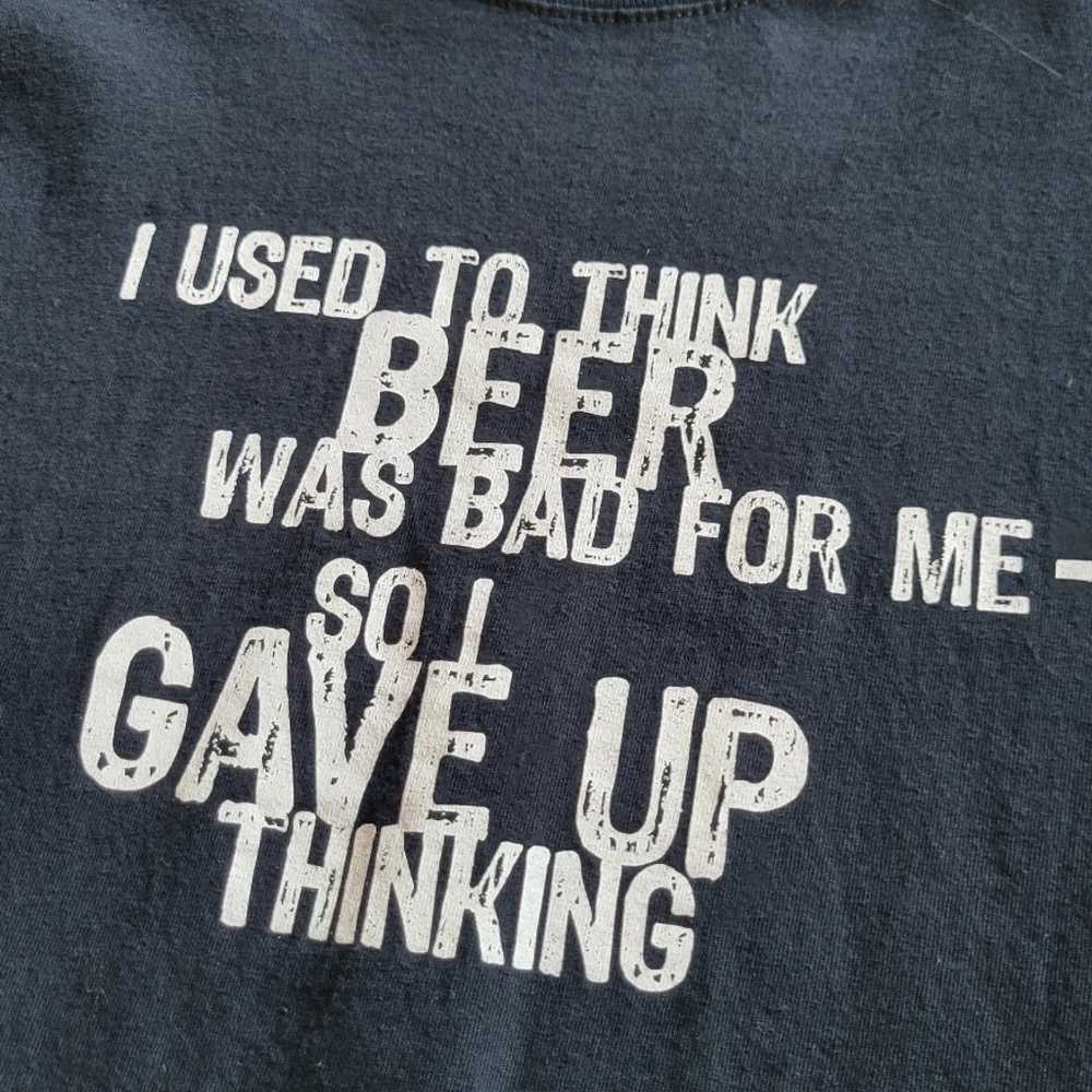 Comical beer drinking tee shirt - image 4