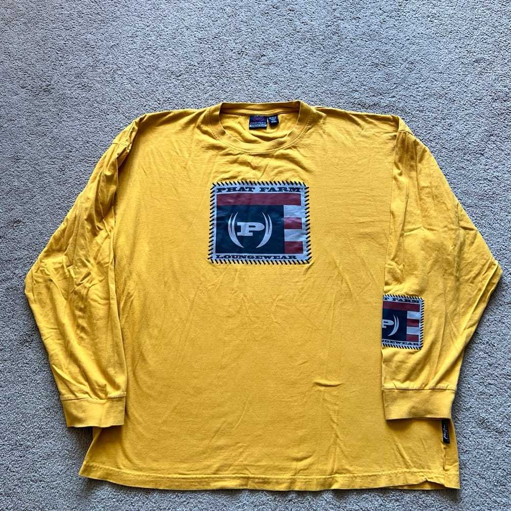 Vintage Phat Farm Long Sleeve Shirt Yellow Street… - image 1