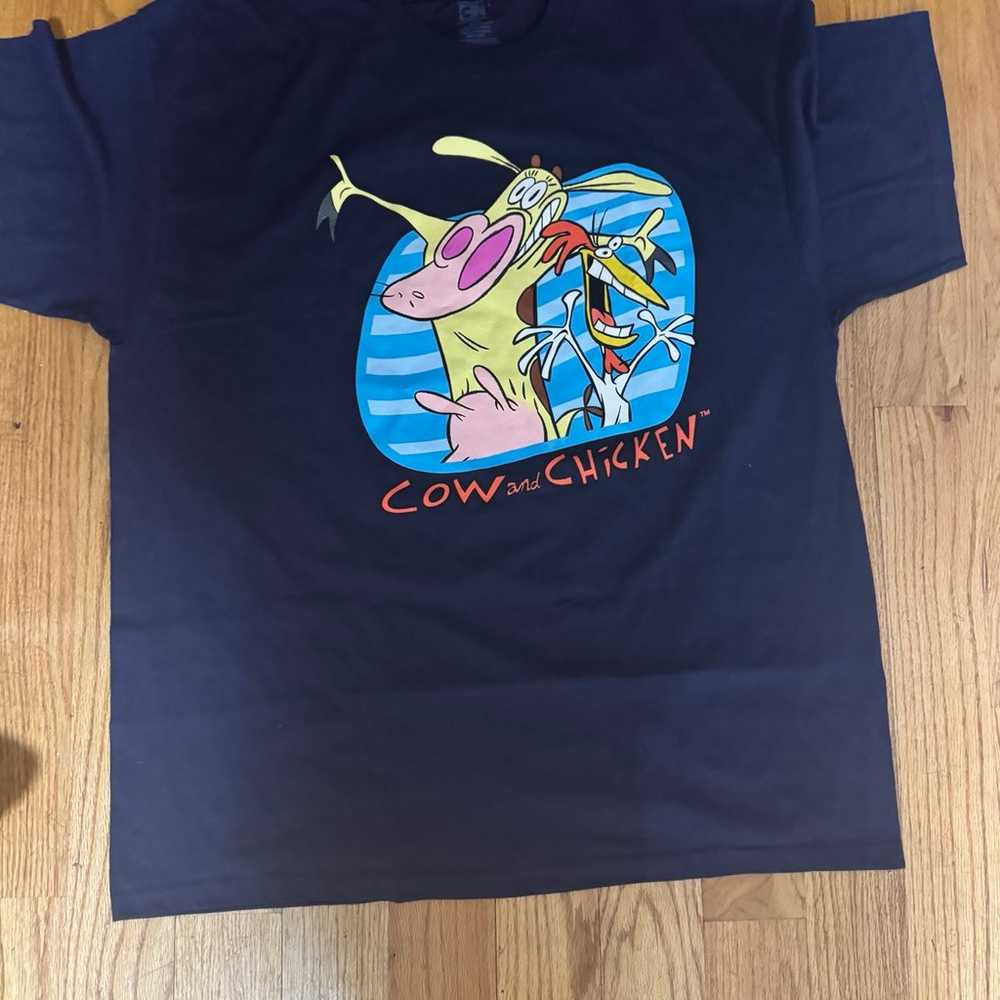 Vintage Cow and Chicken Tee - image 1