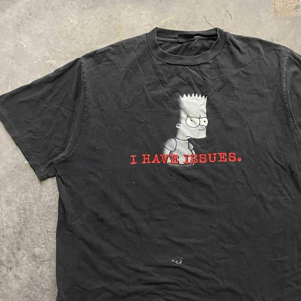 Vintage 1990s Bart Simpson I Have Issues Graphic … - image 2