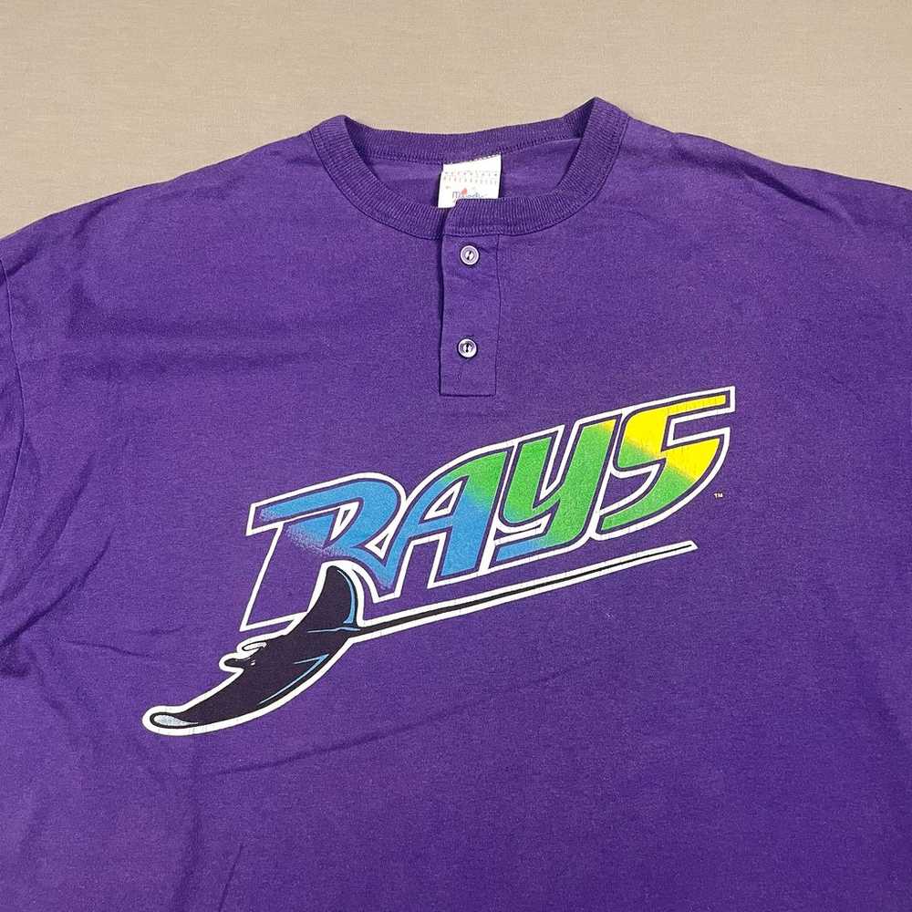 Vintage Tampa Bay Devil Rays Shirt Mens 2XL Purpl… - image 3