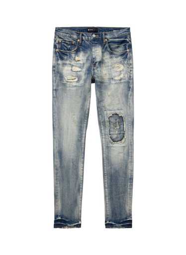 Purple Brand Distressed-effect low-rise jeans P001