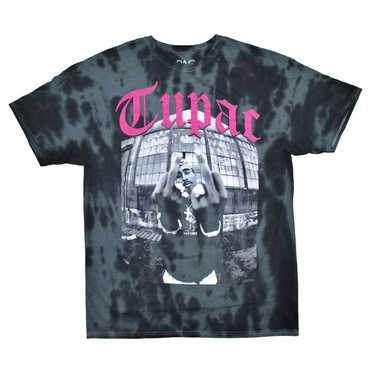 Tupac Tie Dye Shirt - Raw Vibes Middle Finger Shi… - image 1