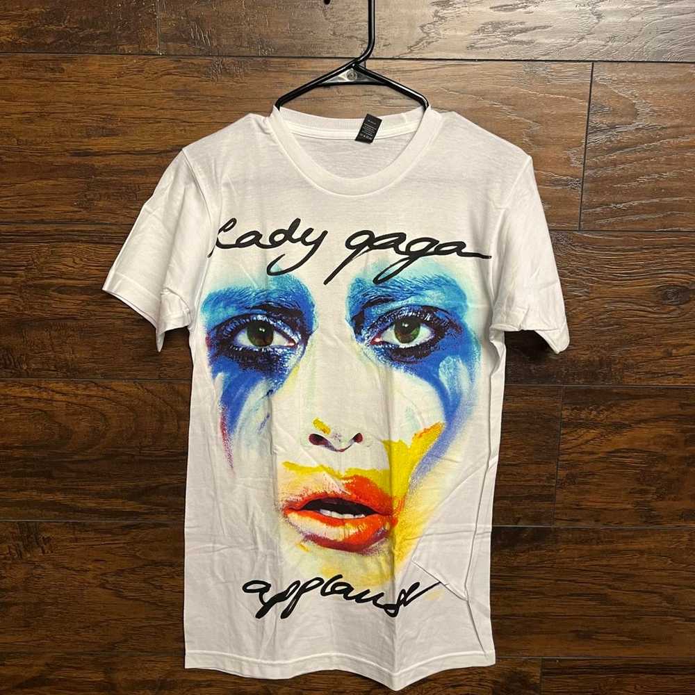 Lady Gaga Applause T-shirt Gaga Clown Painted Fac… - image 1