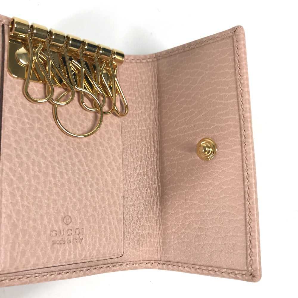 GUCCI Key case Key holder 456118 leather pink GG … - image 12