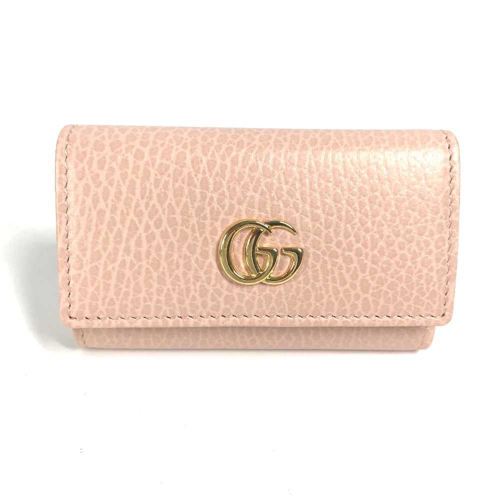 GUCCI Key case Key holder 456118 leather pink GG … - image 1