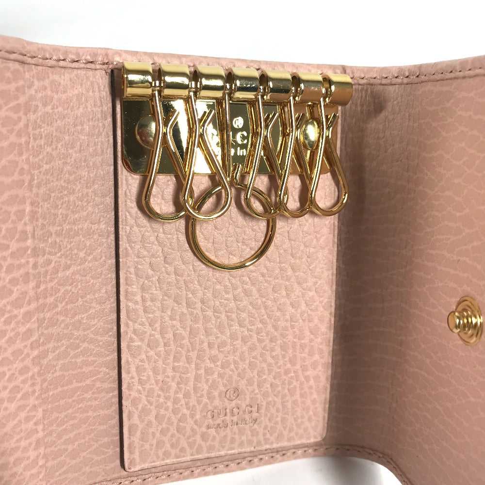 GUCCI Key case Key holder 456118 leather pink GG … - image 9